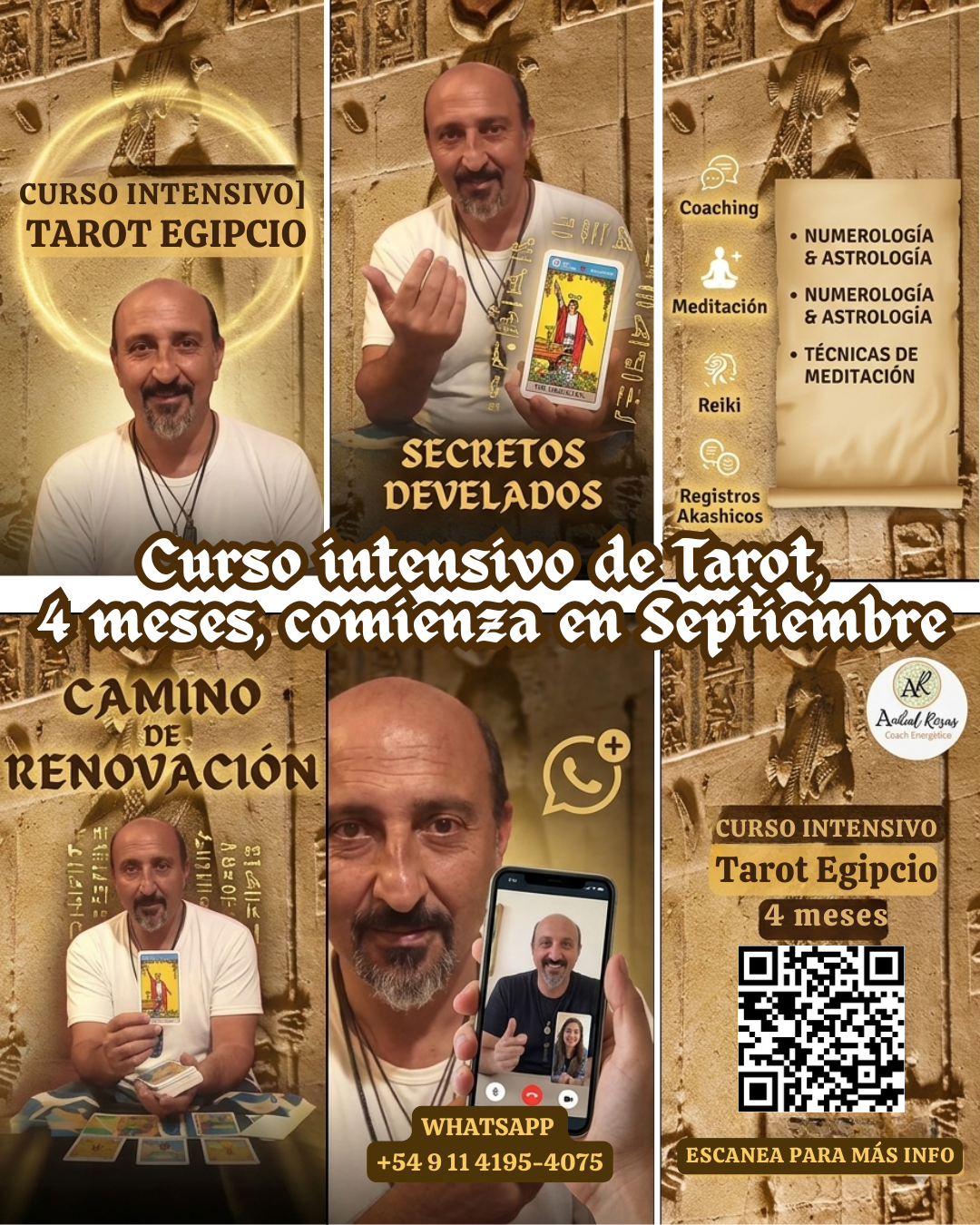 Curso Intensivo Tarot Egipcio 4 Meses Comienza en Septiembre - Aníbal Rosas Coach Energético