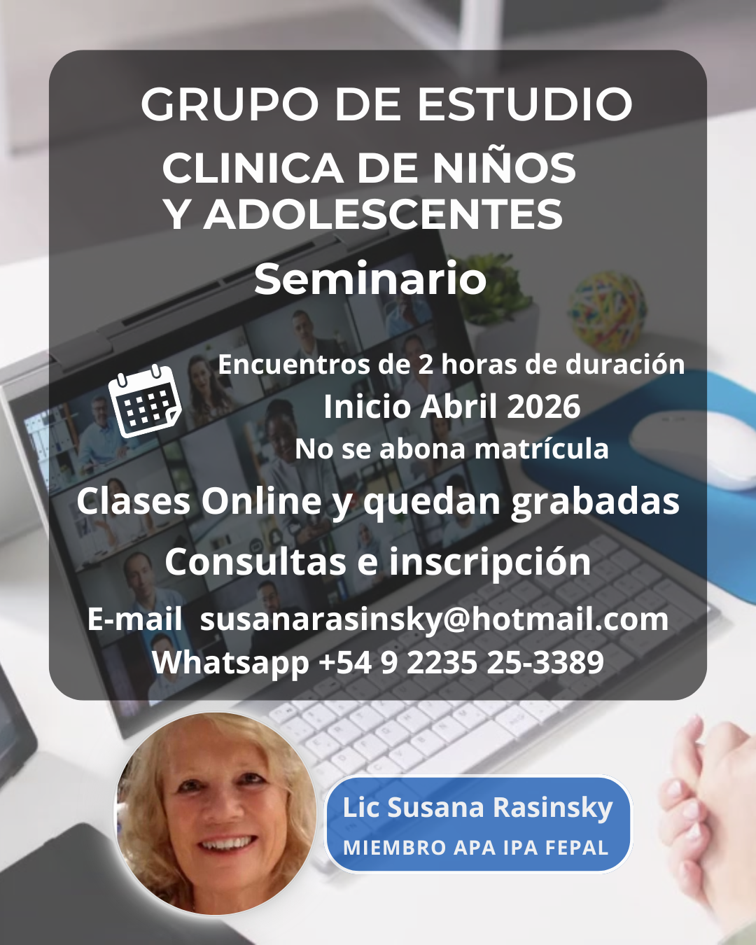 Clínica de Niñez y Adolescencia - Formación en Psicoanálisis Susana Rasinsky